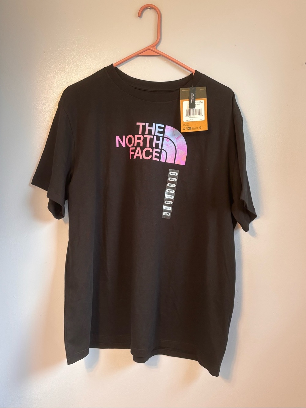 The North Face Women’s Evolution Gradient Black Logo Graphic T-Shirt. Sz XL. NWT